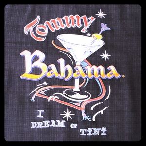 Black textured Tommy Bahama panelback silk shirt
